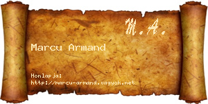 Marcu Armand névjegykártya